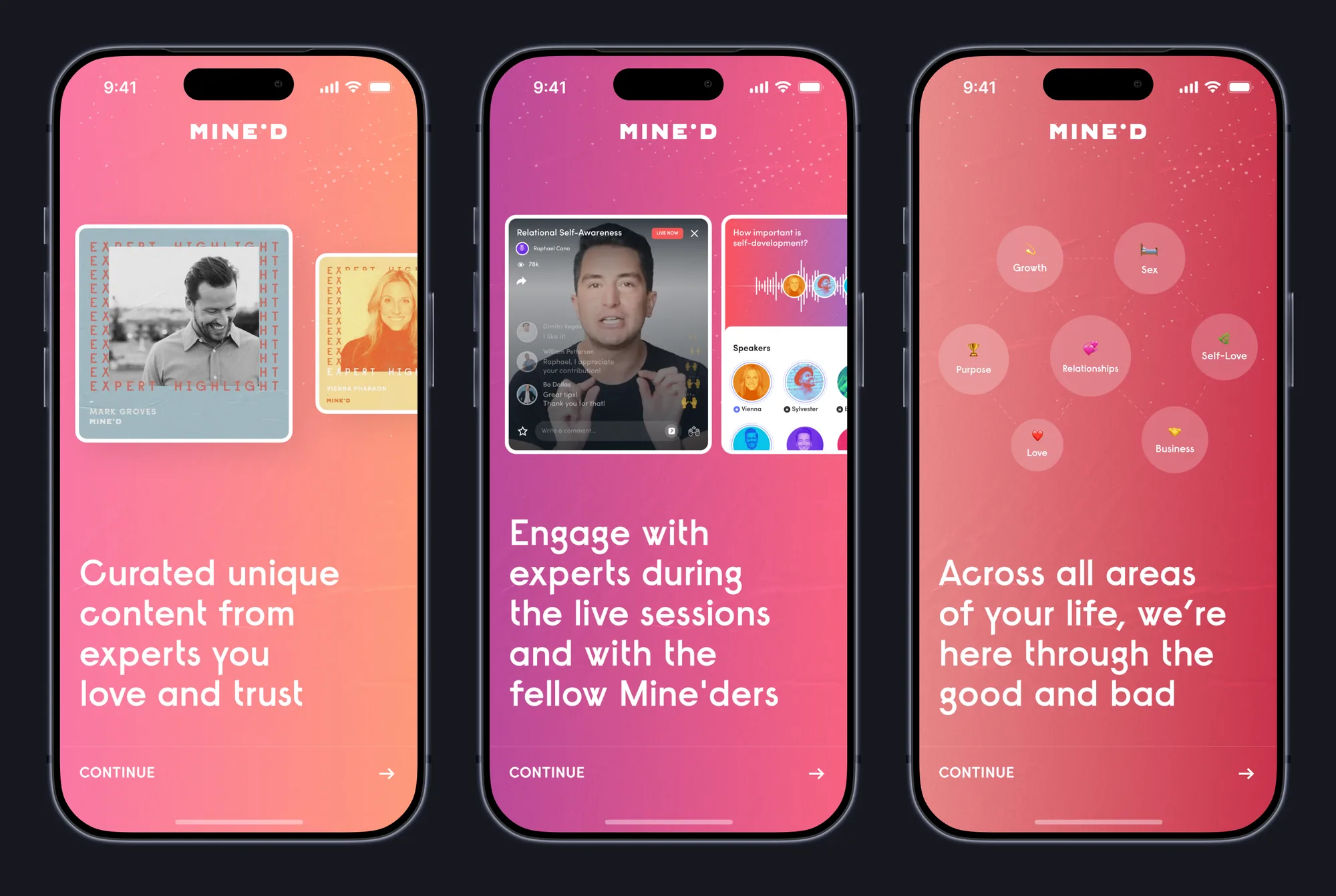 Onboarding in the updated Mine’D brand
